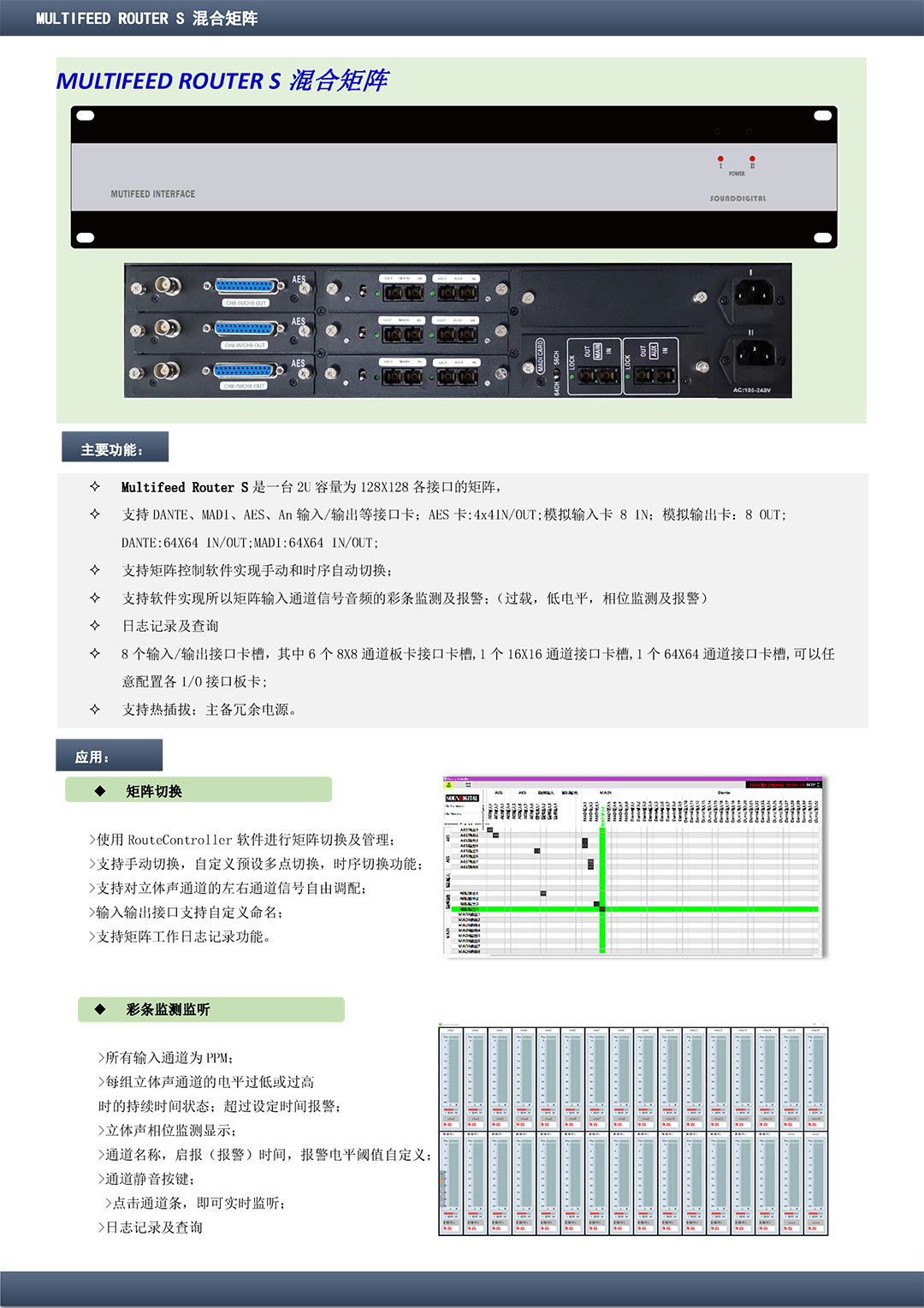 MULTIFEED ROUTER S 混合矩陣